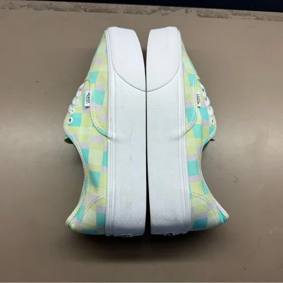 New WithoutBox Unisex VANS Stackform Platform Pastel Picnic Mixed Plaid Women 11 - Picture 7 of 9